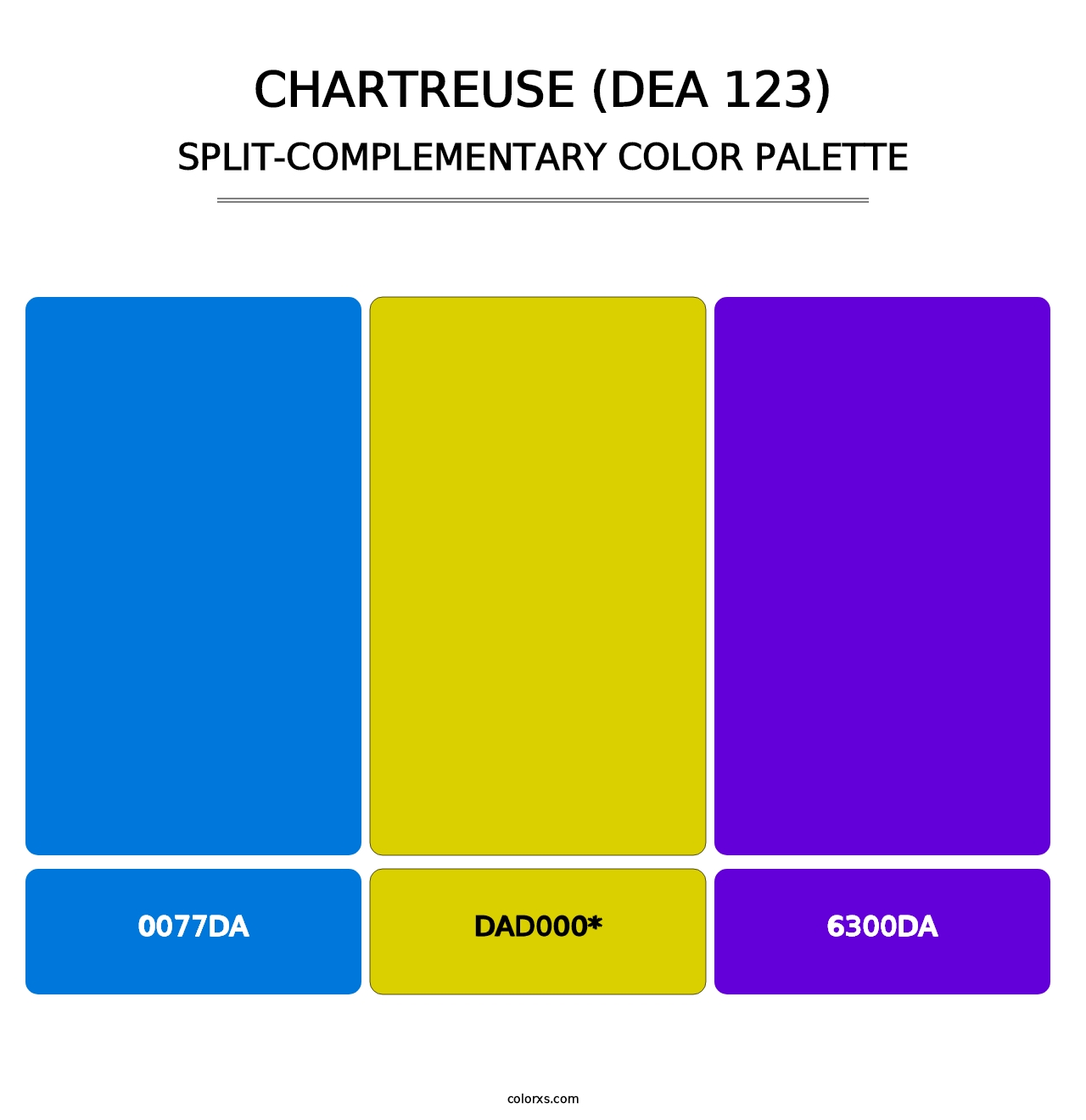 Chartreuse (DEA 123) - Split-Complementary Color Palette