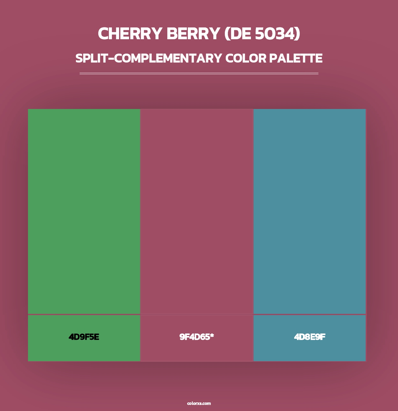 Cherry Berry (DE 5034) - Split-Complementary Color Palette