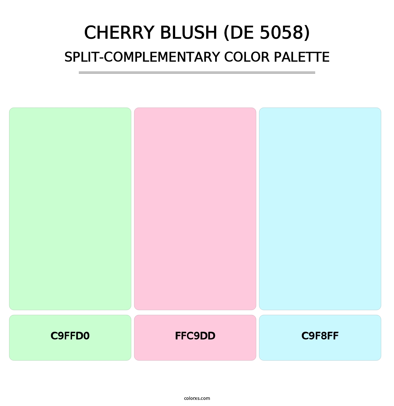 Cherry Blush (DE 5058) - Split-Complementary Color Palette