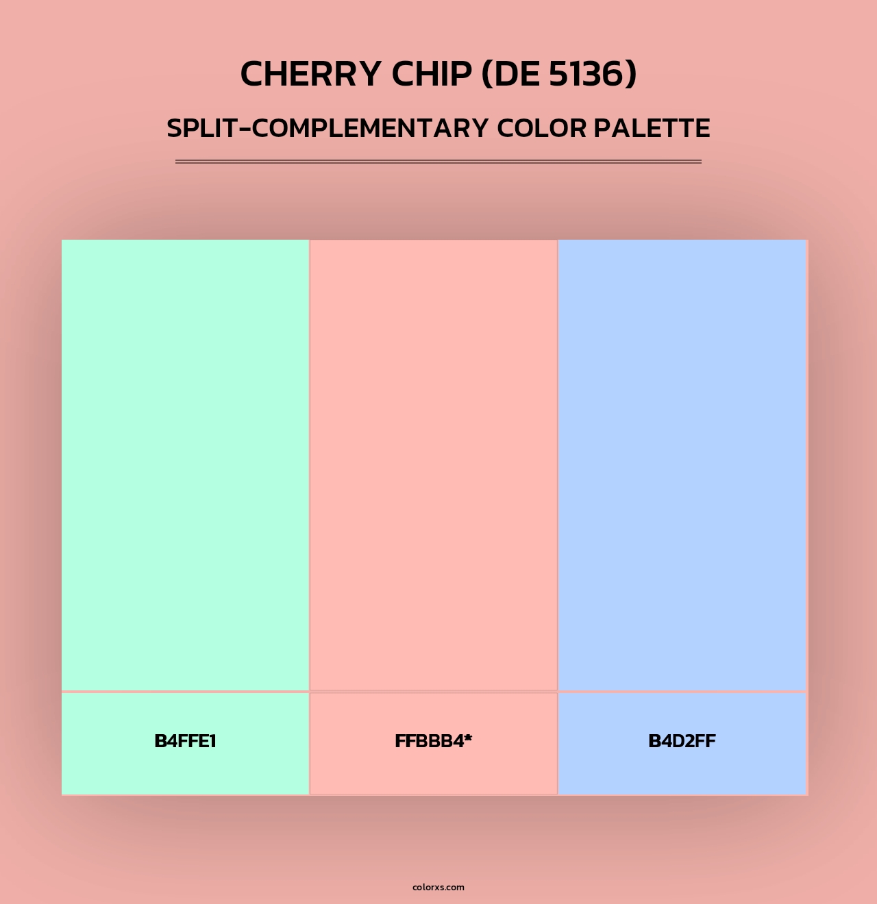Cherry Chip (DE 5136) - Split-Complementary Color Palette
