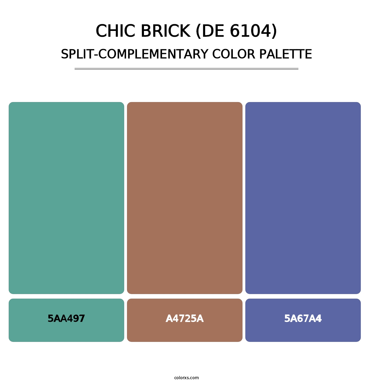 Chic Brick (DE 6104) - Split-Complementary Color Palette