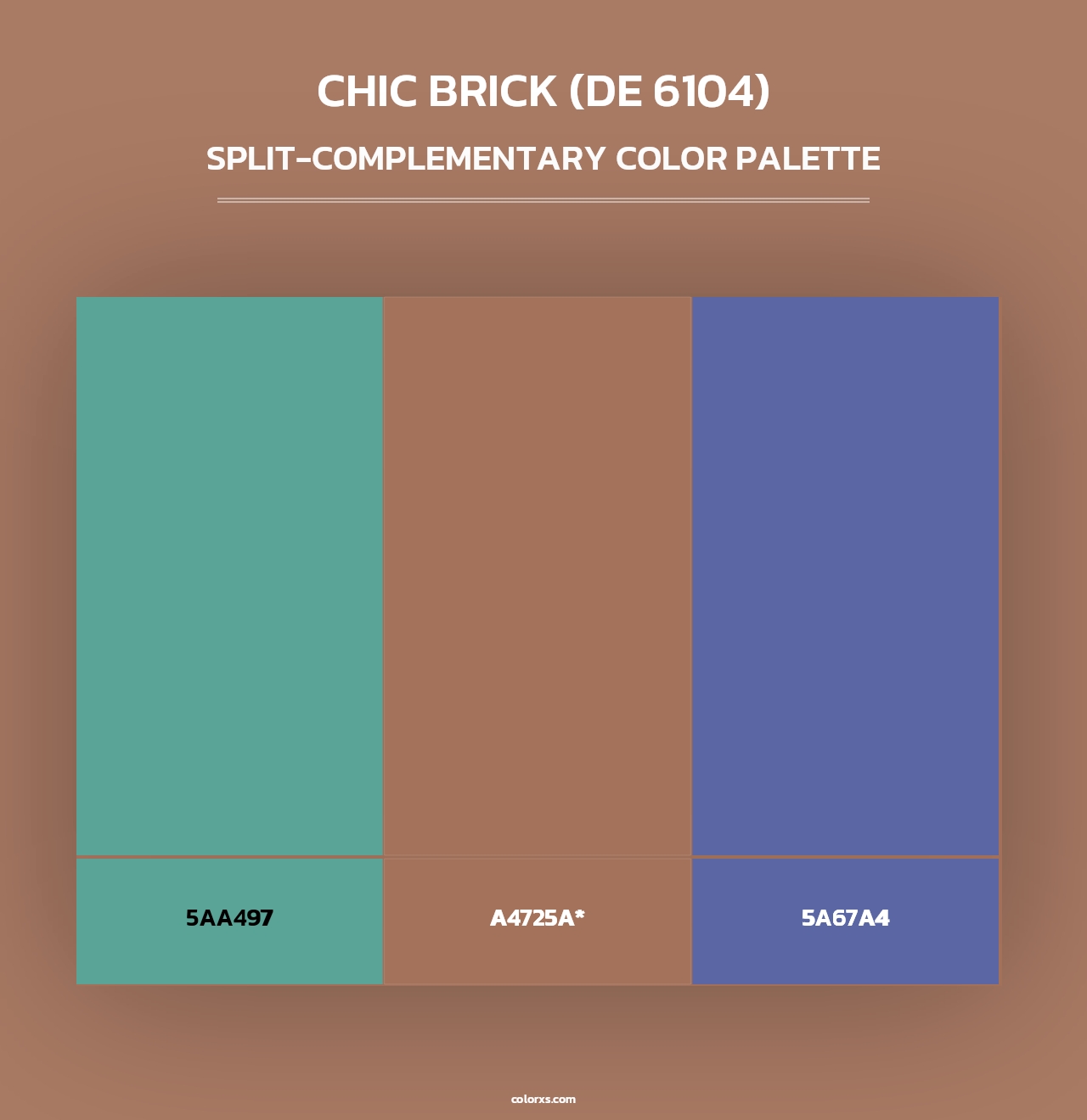 Chic Brick (DE 6104) - Split-Complementary Color Palette