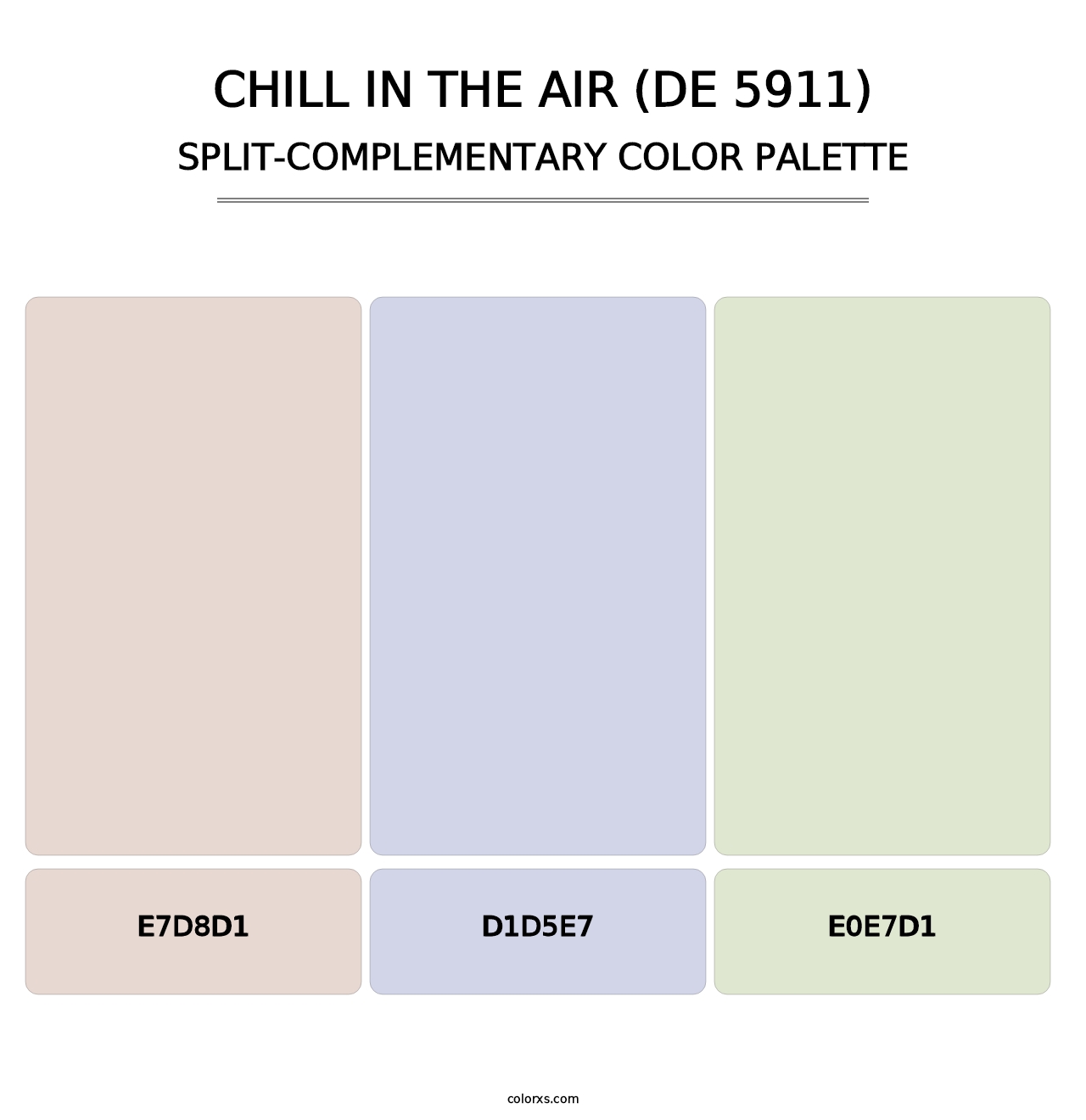 Chill in the Air (DE 5911) - Split-Complementary Color Palette