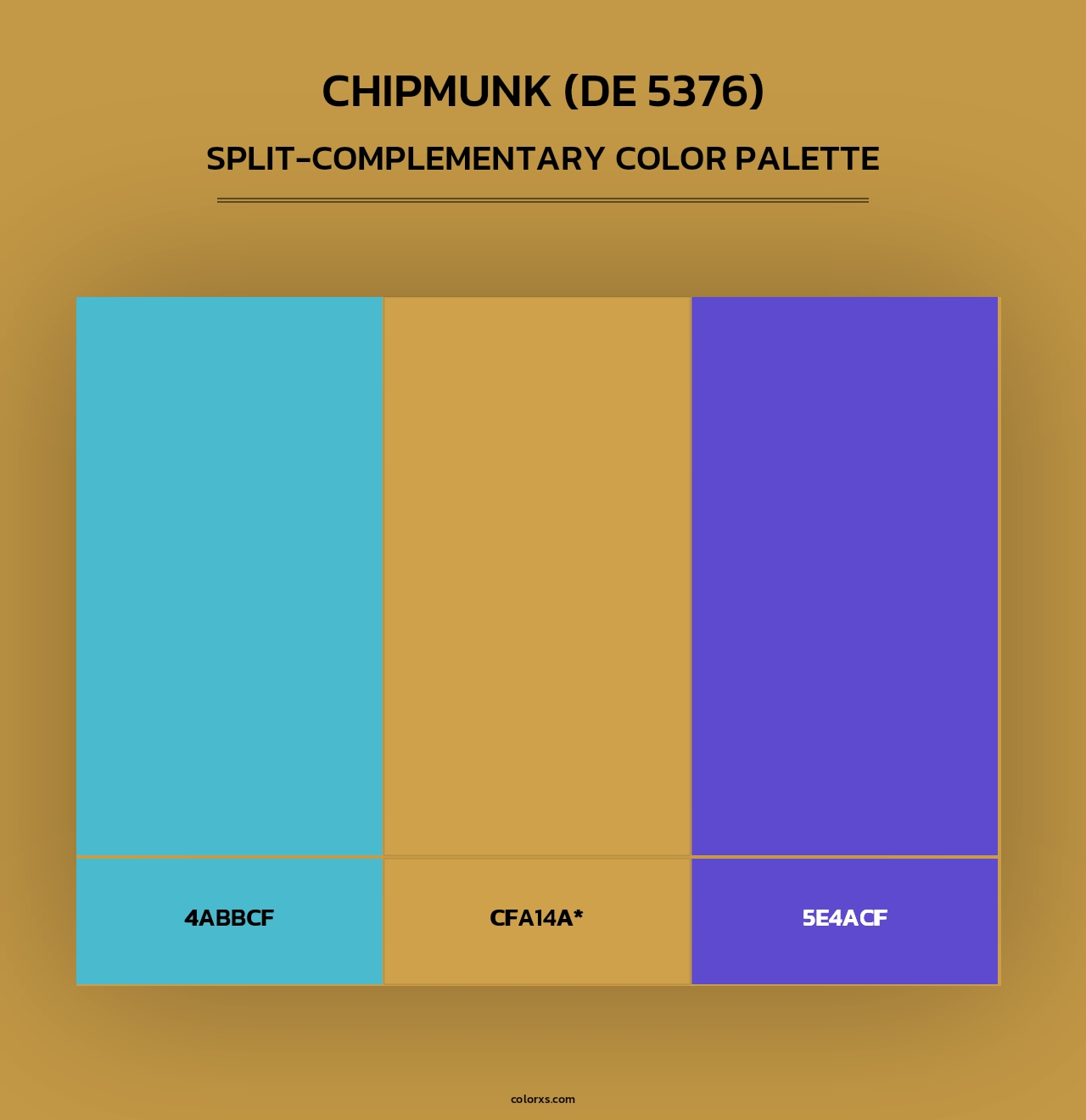 Chipmunk (DE 5376) - Split-Complementary Color Palette