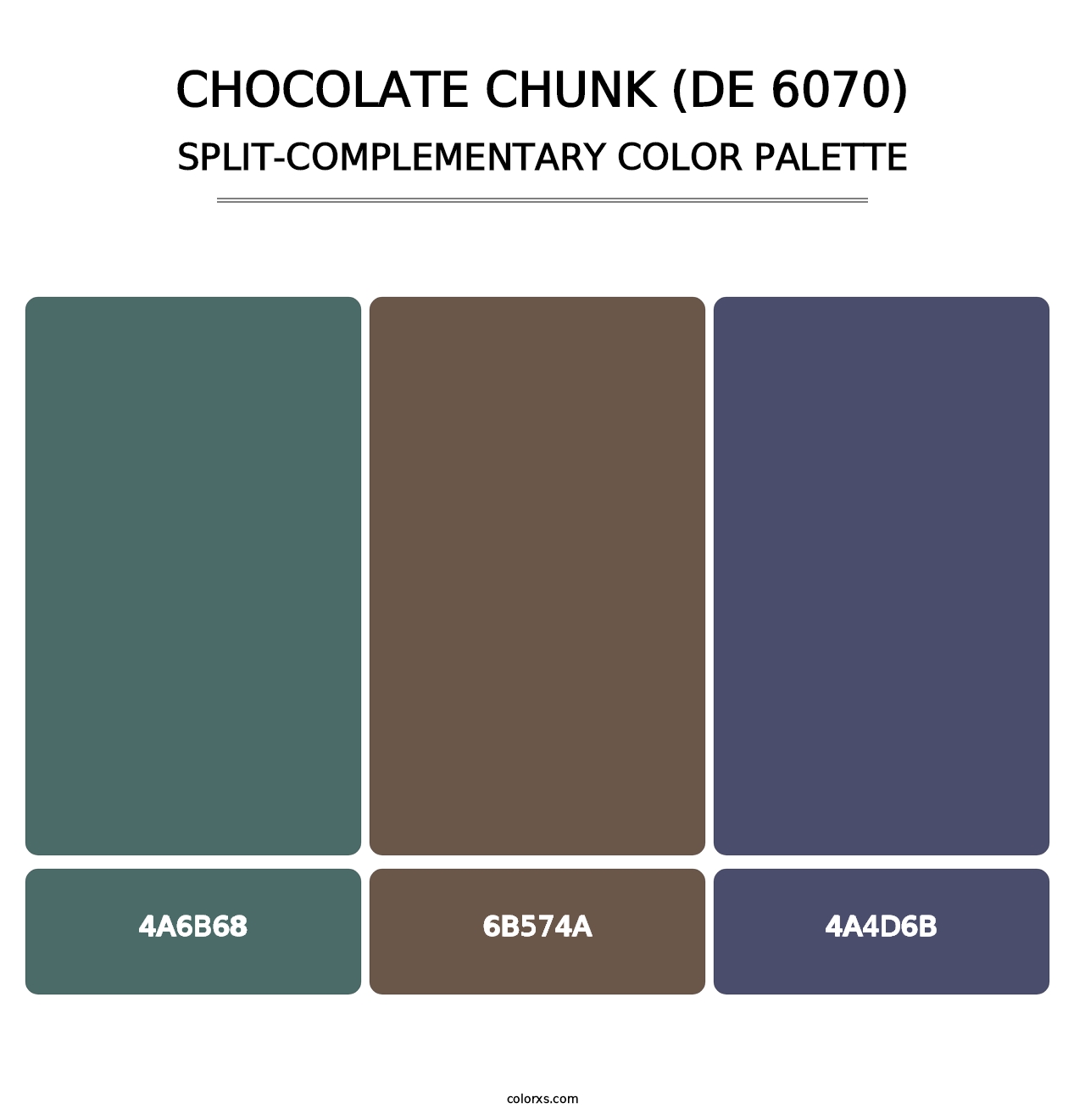 Chocolate Chunk (DE 6070) - Split-Complementary Color Palette