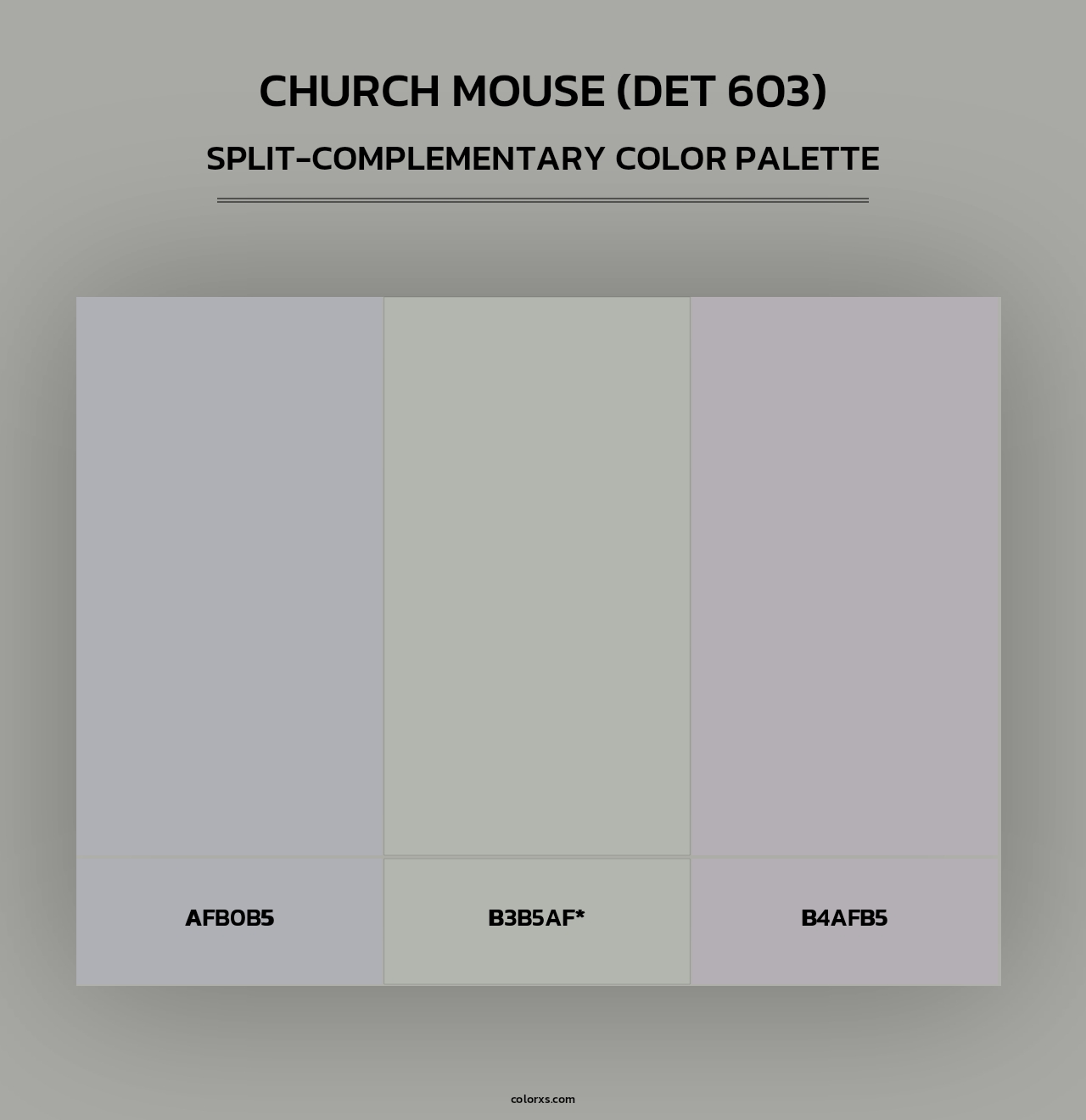 Church Mouse (DET 603) - Split-Complementary Color Palette