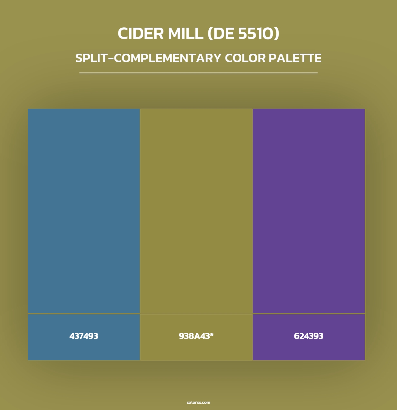 Cider Mill (DE 5510) - Split-Complementary Color Palette