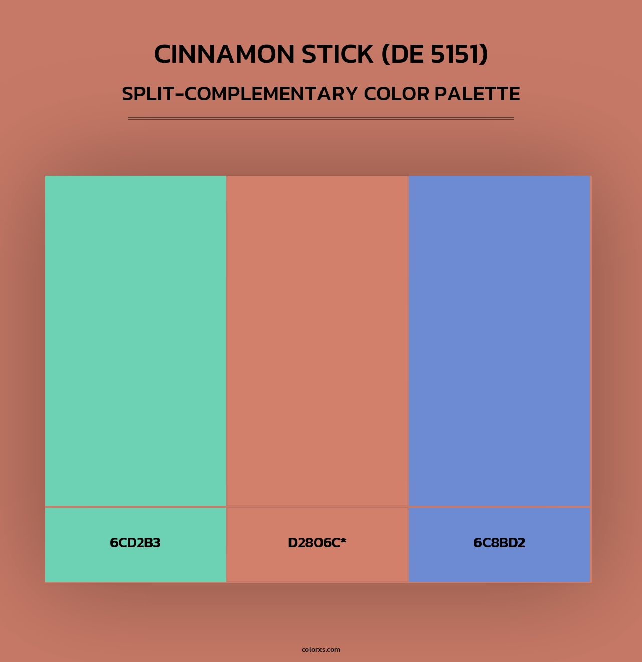 Cinnamon Stick (DE 5151) - Split-Complementary Color Palette