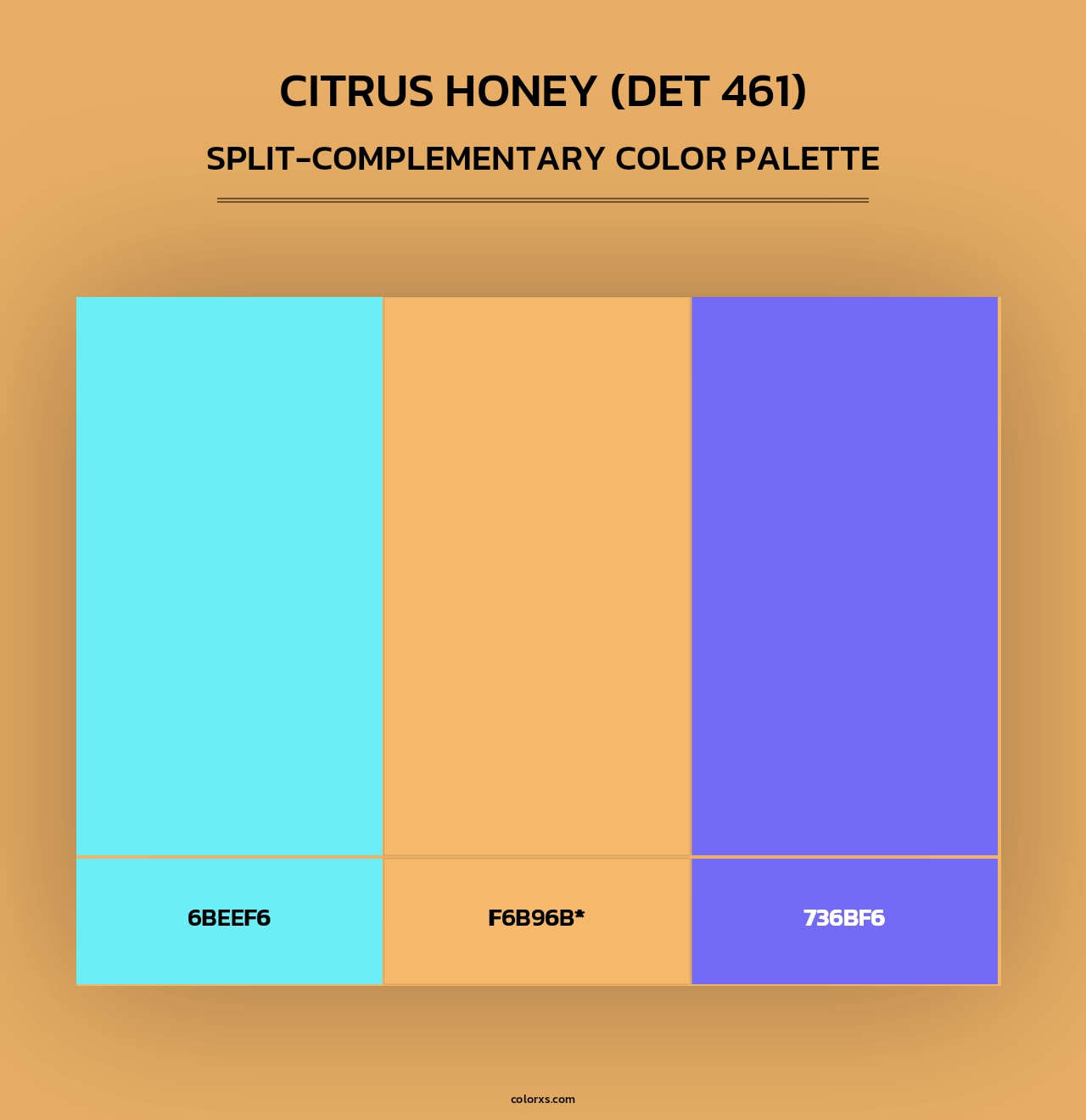 Citrus Honey (DET 461) - Split-Complementary Color Palette