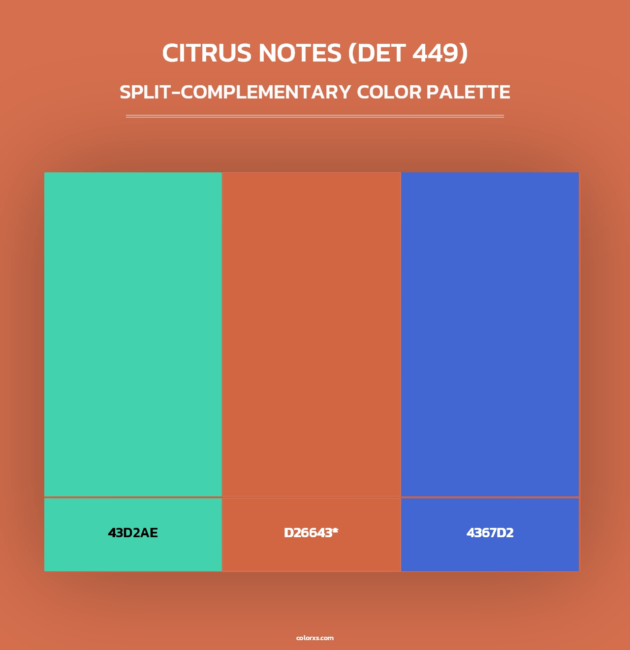 Citrus Notes (DET 449) - Split-Complementary Color Palette
