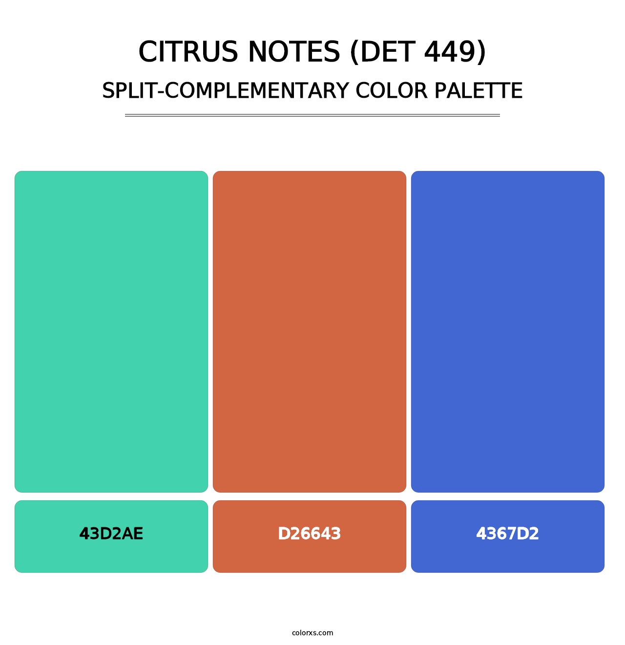 Citrus Notes (DET 449) - Split-Complementary Color Palette
