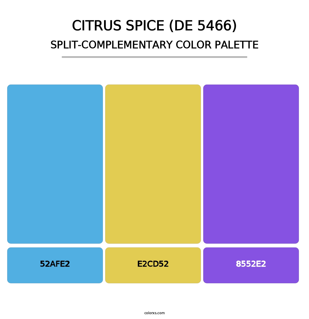 Citrus Spice (DE 5466) - Split-Complementary Color Palette