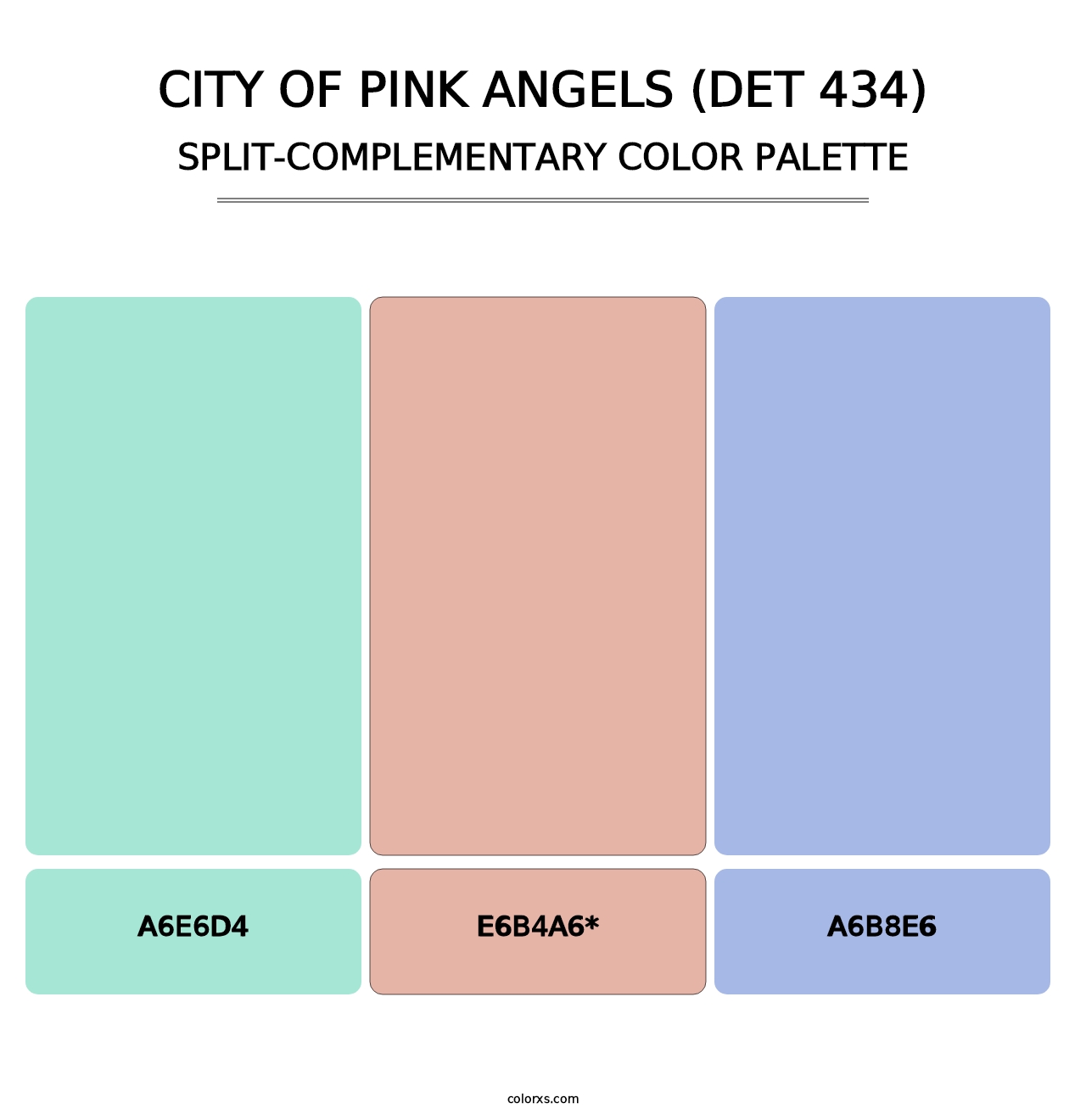 City of Pink Angels (DET 434) - Split-Complementary Color Palette