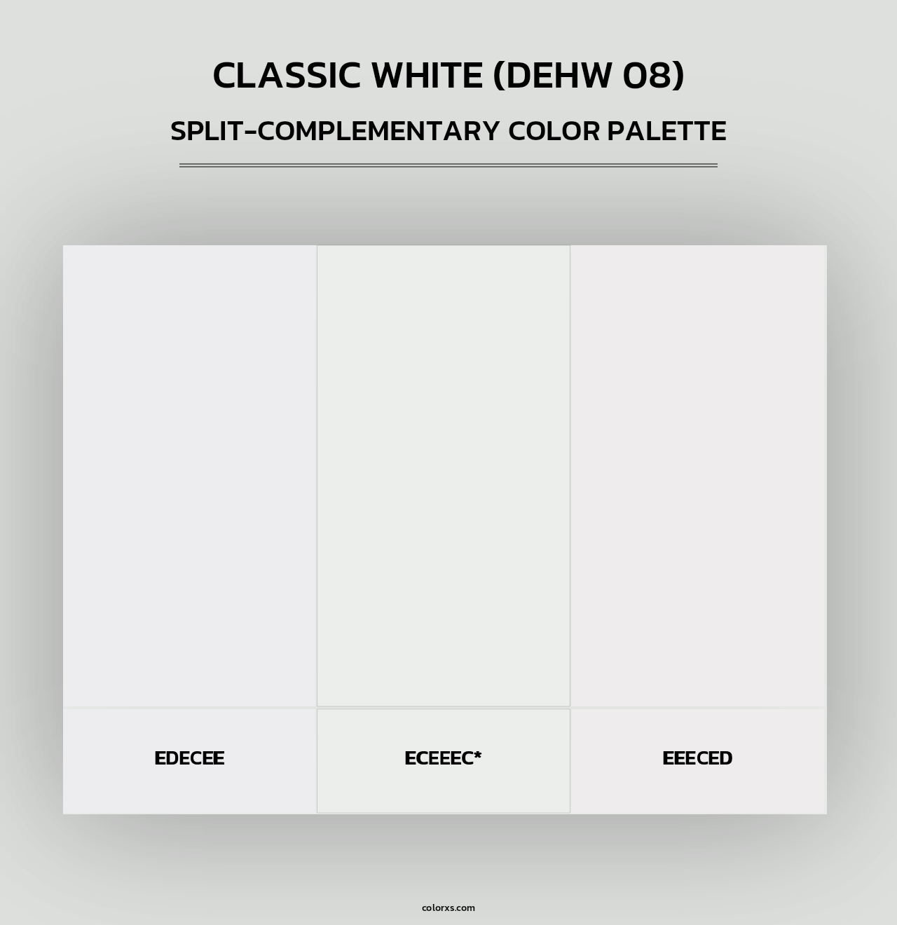 Classic White (DEHW 08) - Split-Complementary Color Palette