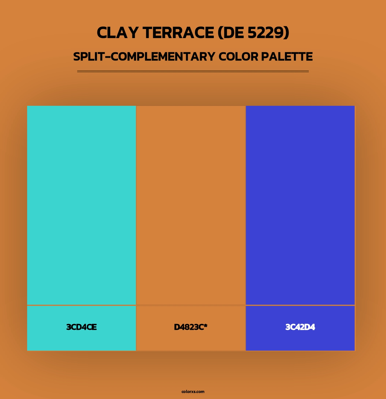 Clay Terrace (DE 5229) - Split-Complementary Color Palette
