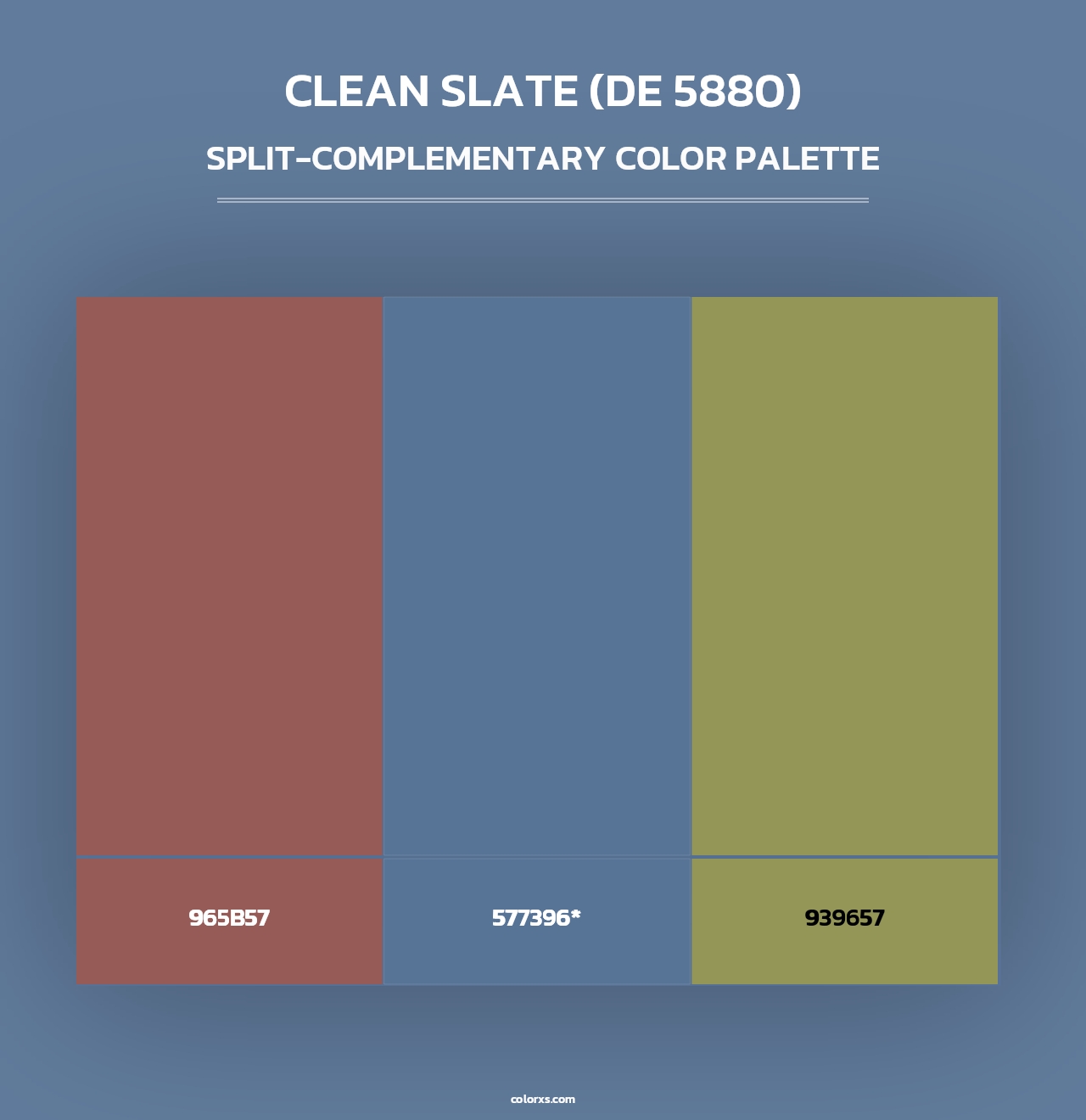 Clean Slate (DE 5880) - Split-Complementary Color Palette