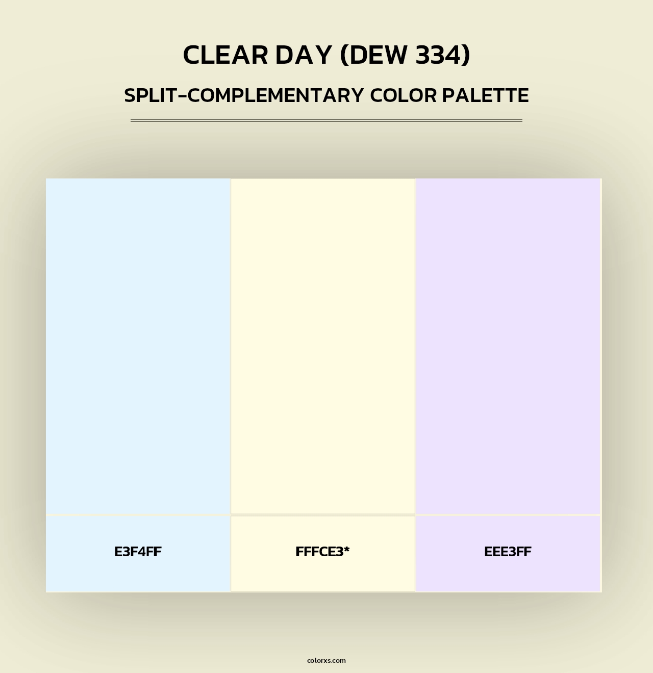 Clear Day (DEW 334) - Split-Complementary Color Palette