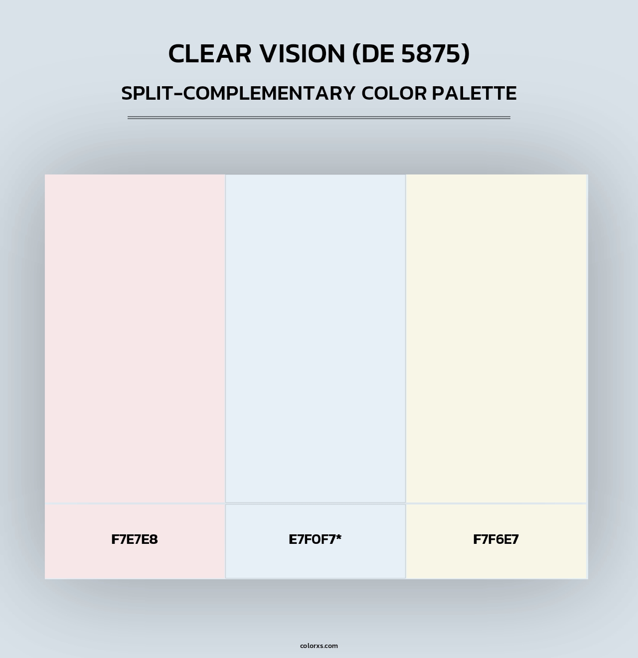 Clear Vision (DE 5875) - Split-Complementary Color Palette