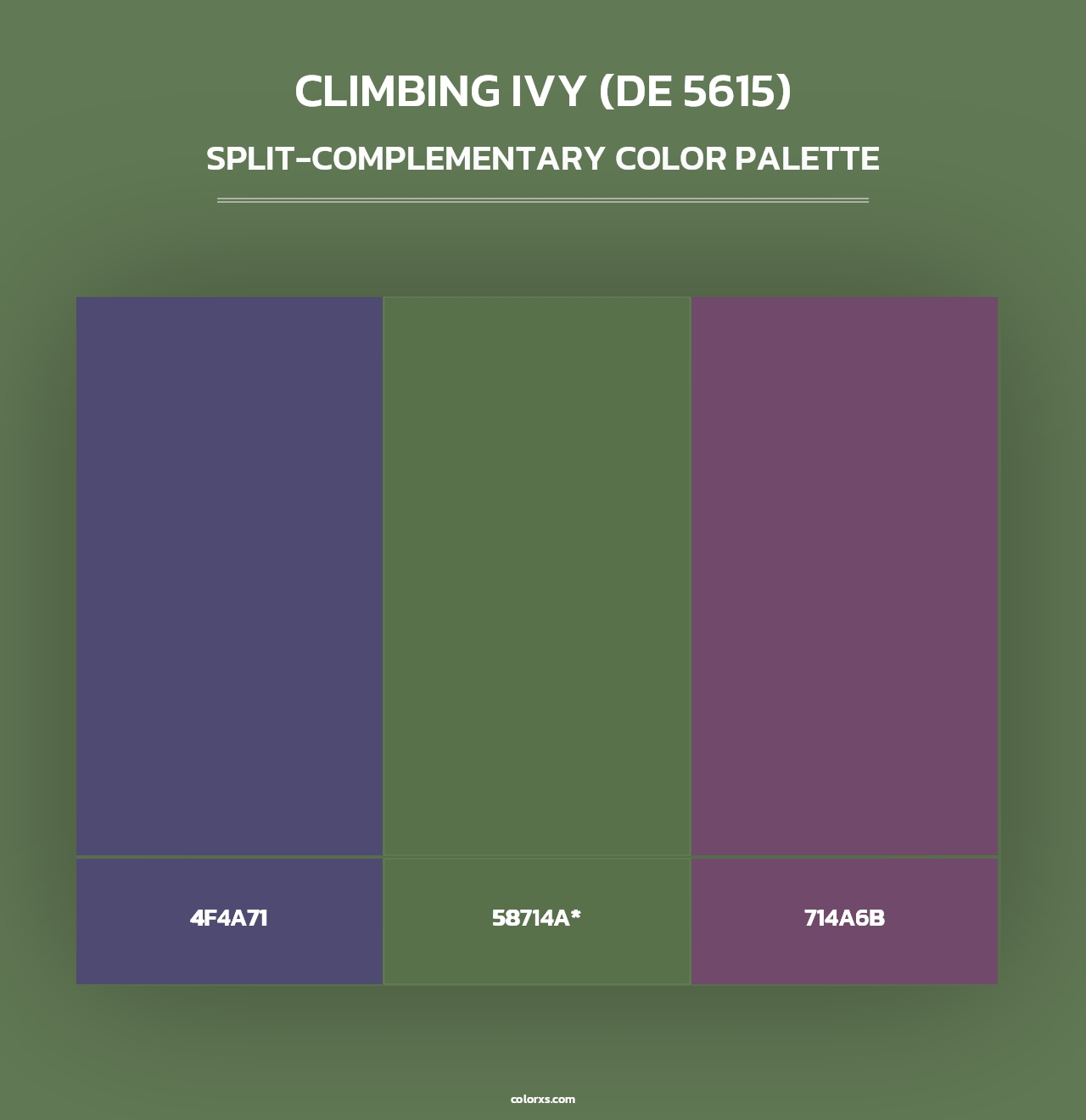Climbing Ivy (DE 5615) - Split-Complementary Color Palette