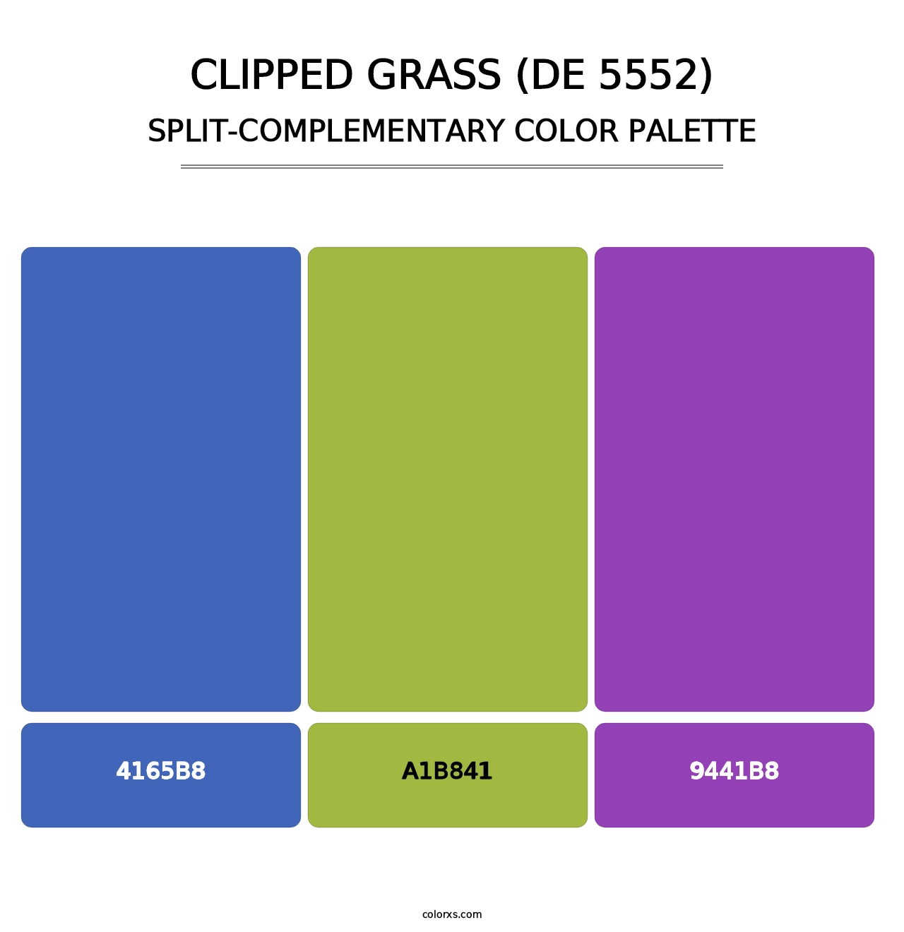 Clipped Grass (DE 5552) - Split-Complementary Color Palette