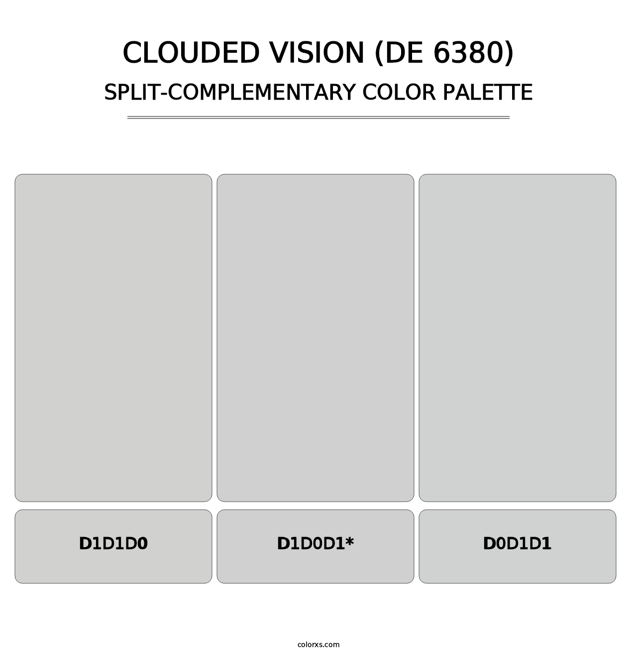 Clouded Vision (DE 6380) - Split-Complementary Color Palette