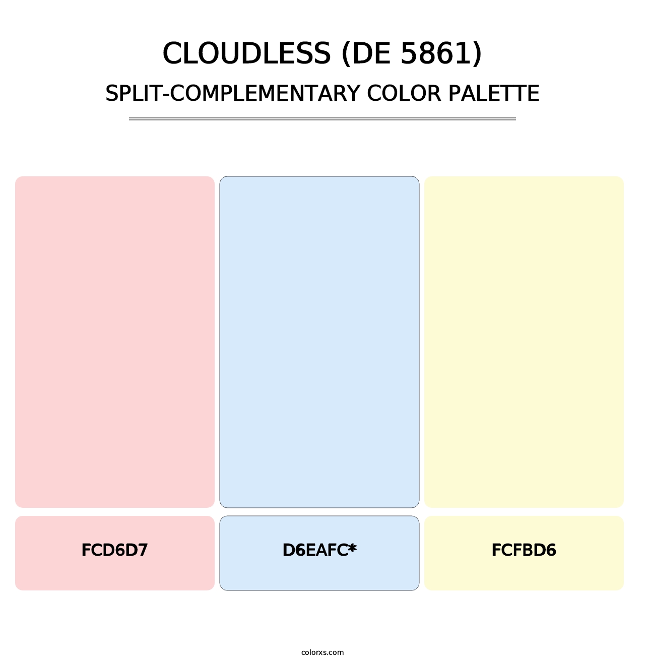 Cloudless (DE 5861) - Split-Complementary Color Palette