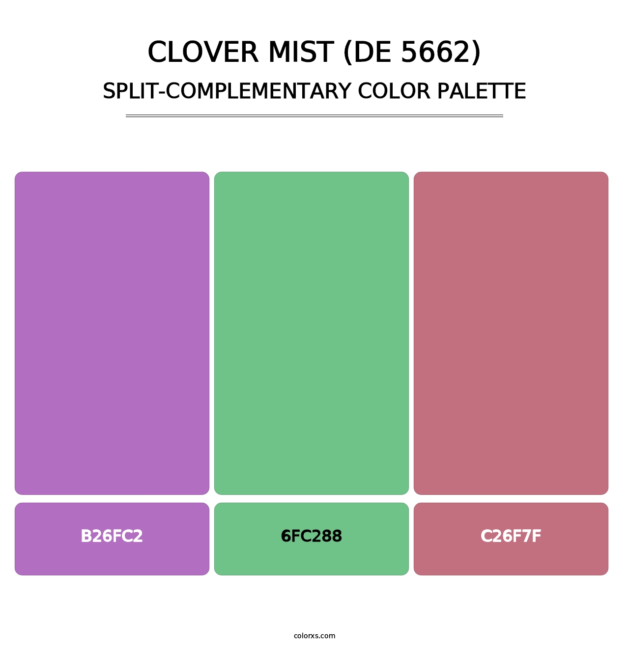 Clover Mist (DE 5662) - Split-Complementary Color Palette