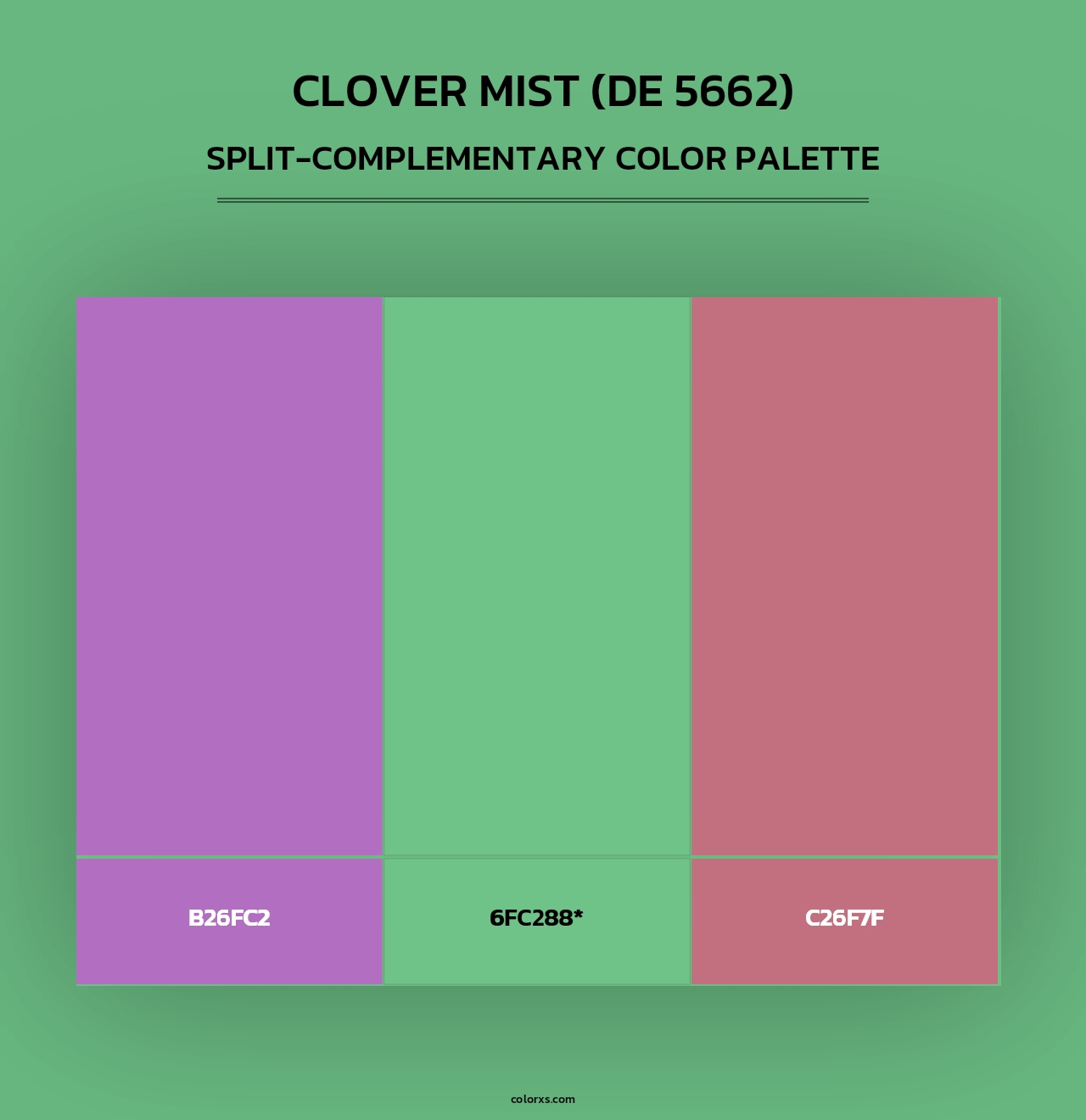 Clover Mist (DE 5662) - Split-Complementary Color Palette