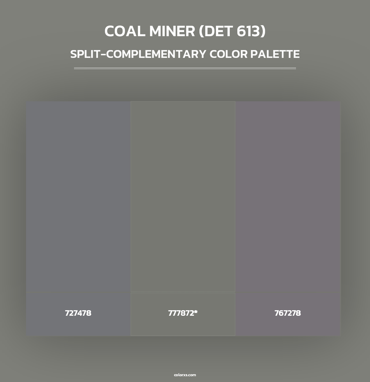 Coal Miner (DET 613) - Split-Complementary Color Palette