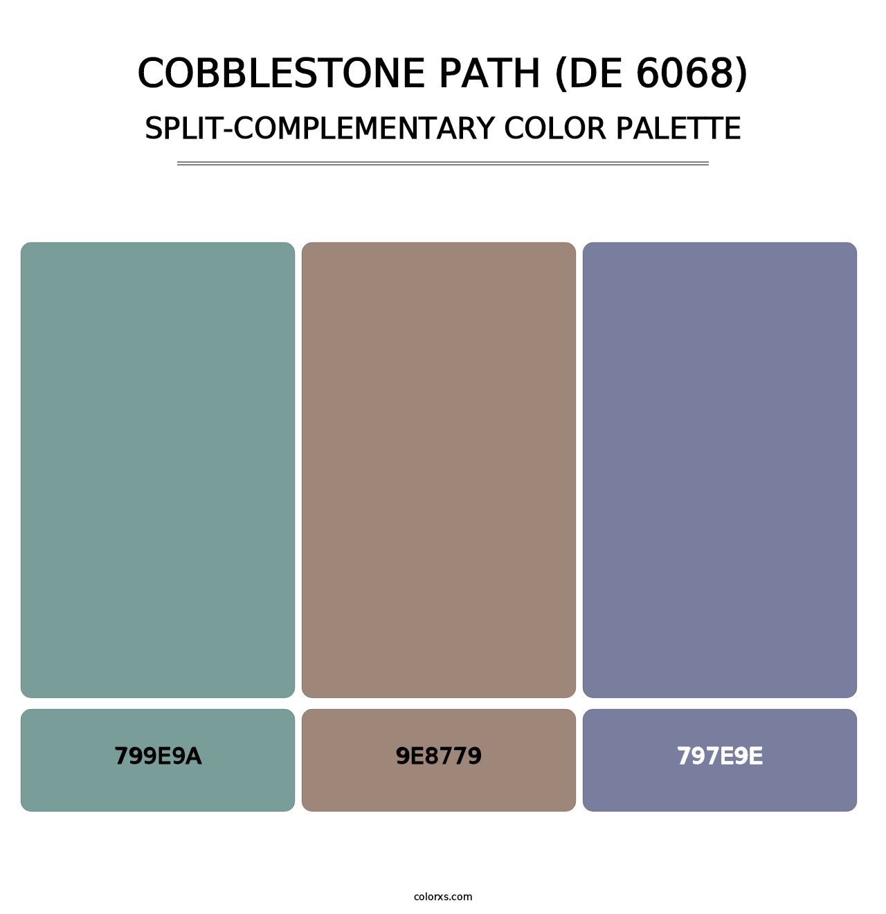Cobblestone Path (DE 6068) - Split-Complementary Color Palette