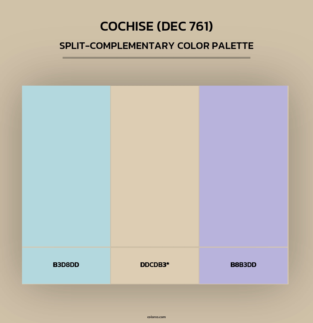 Cochise (DEC 761) - Split-Complementary Color Palette