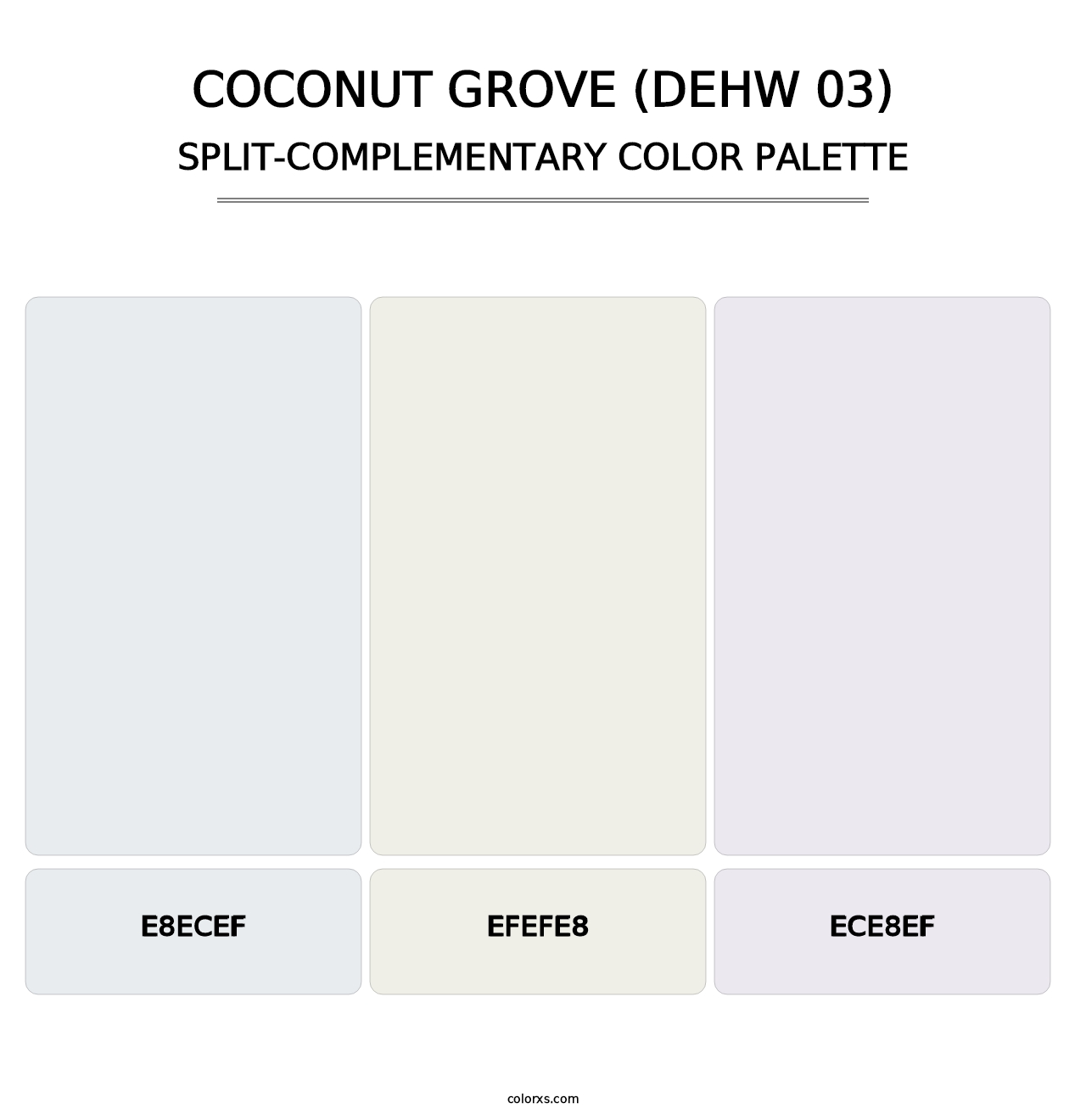 Coconut Grove (DEHW 03) - Split-Complementary Color Palette