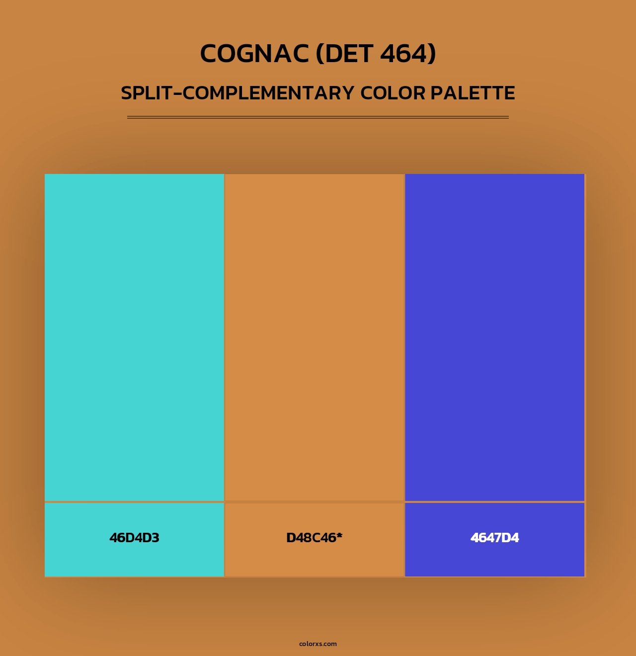 Cognac (DET 464) - Split-Complementary Color Palette