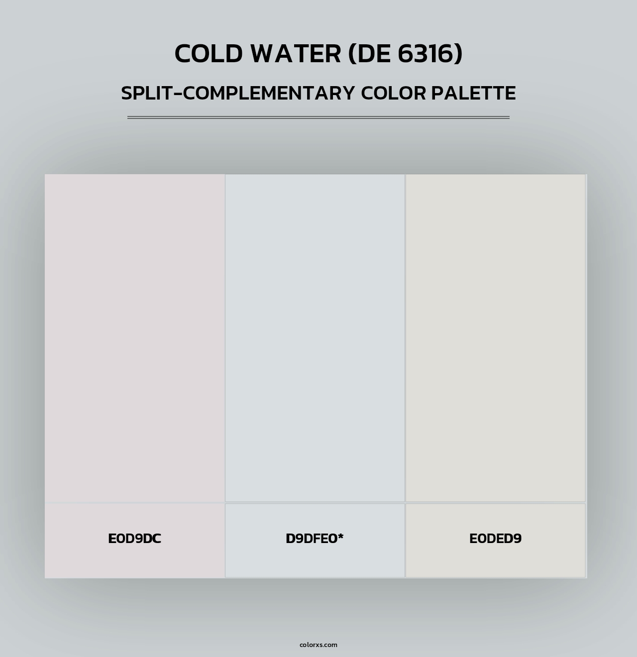 Cold Water (DE 6316) - Split-Complementary Color Palette