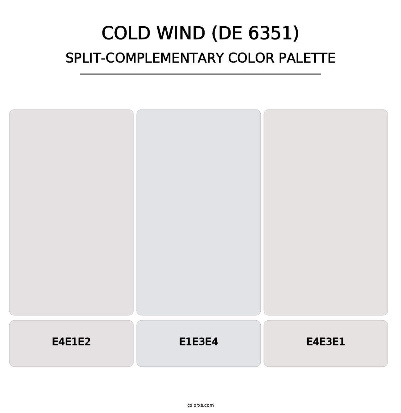 Cold Wind (DE 6351) - Split-Complementary Color Palette