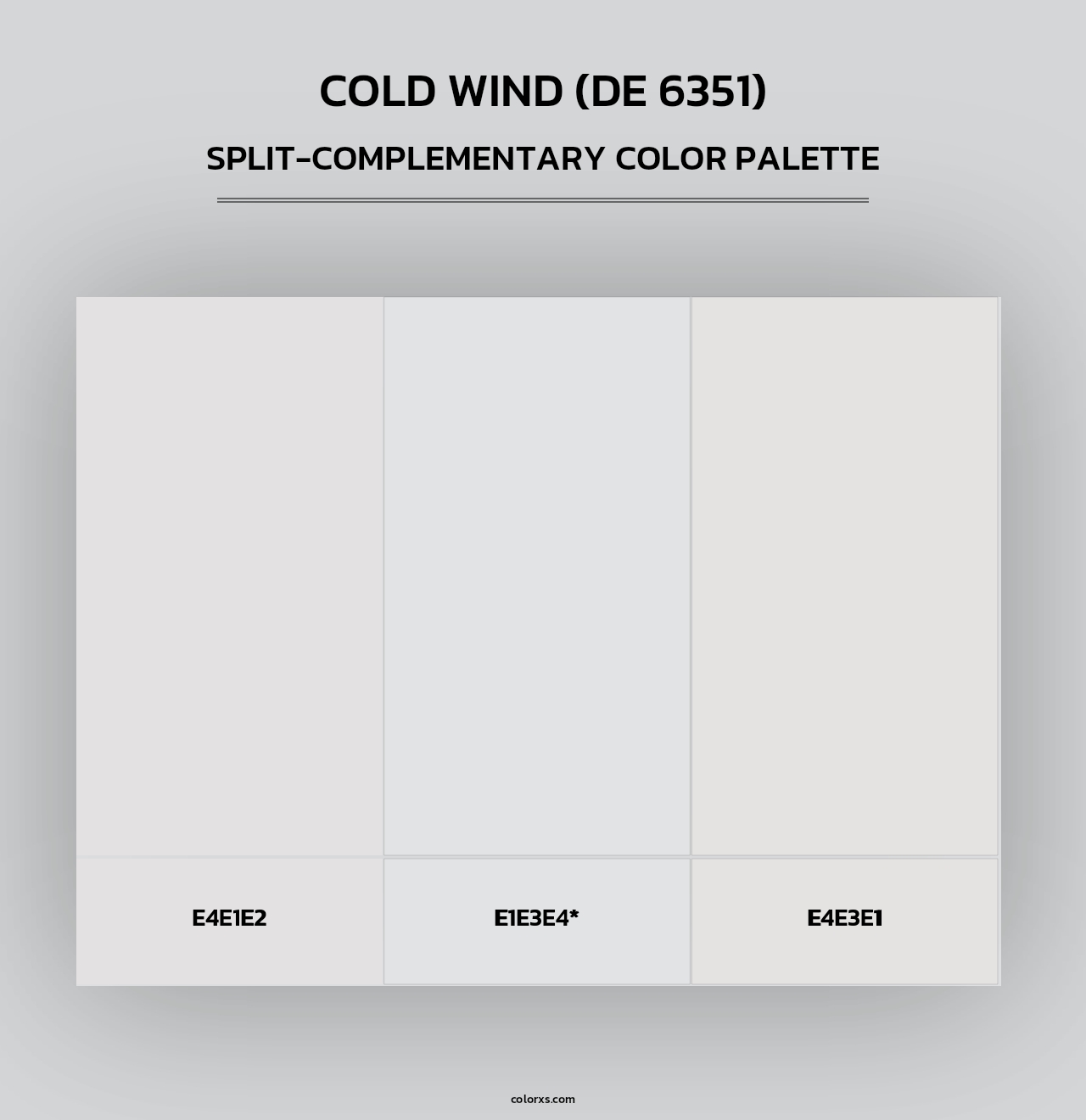 Cold Wind (DE 6351) - Split-Complementary Color Palette