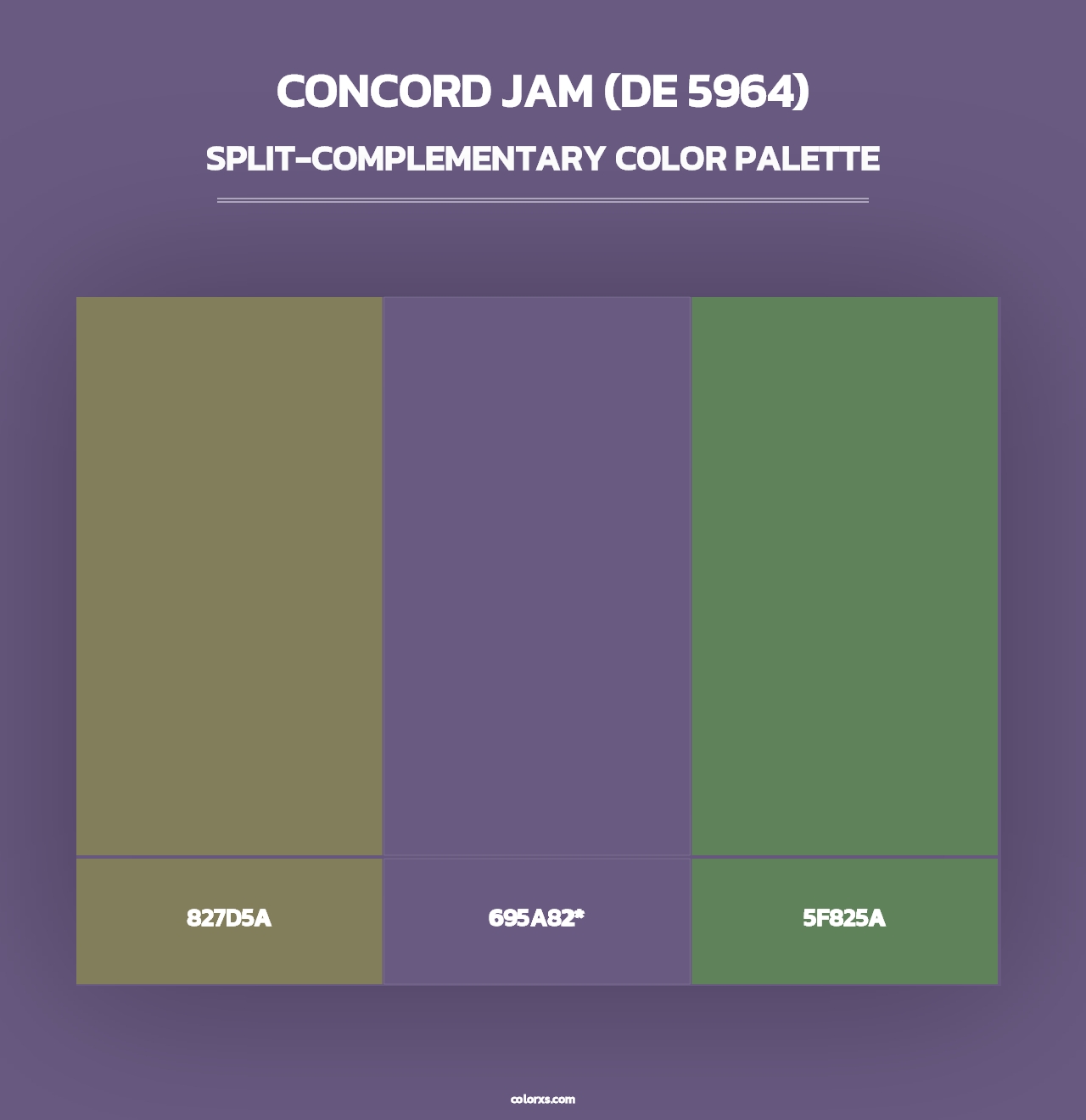 Concord Jam (DE 5964) - Split-Complementary Color Palette