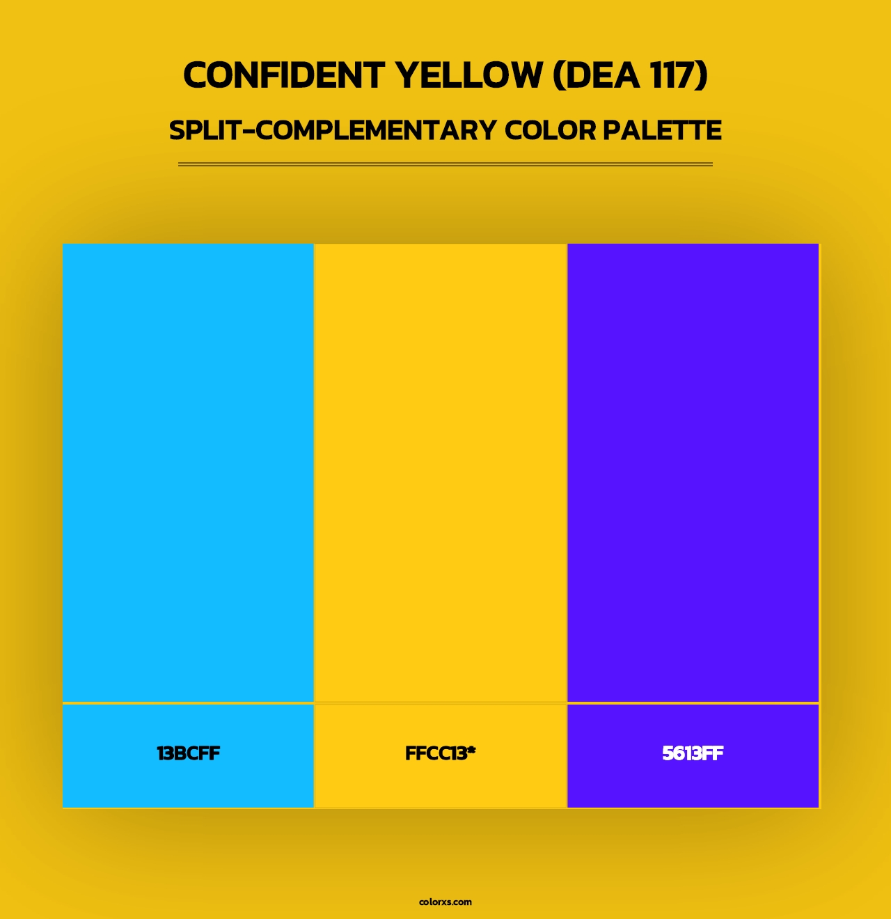 Confident Yellow (DEA 117) - Split-Complementary Color Palette