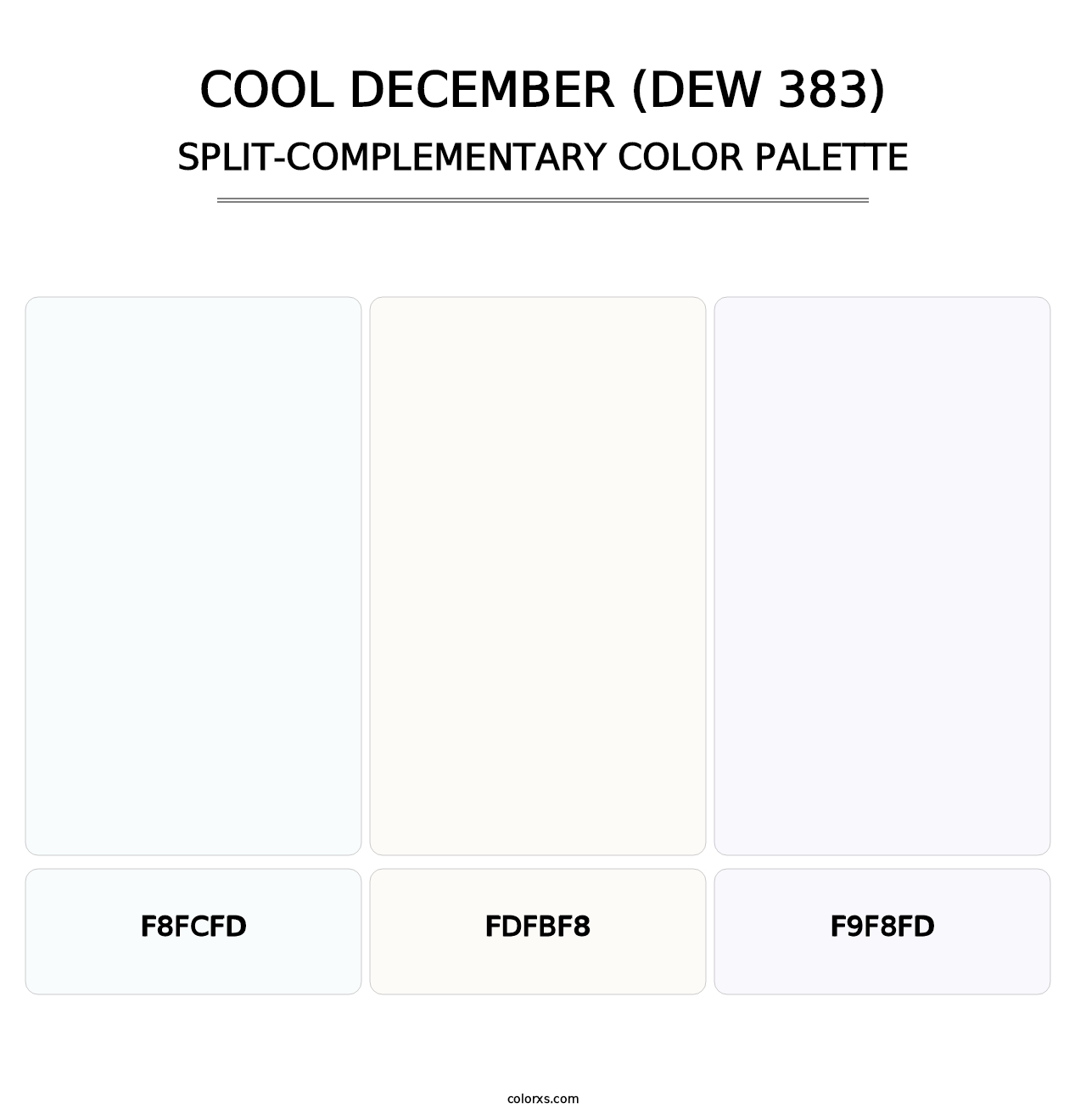Cool December (DEW 383) - Split-Complementary Color Palette