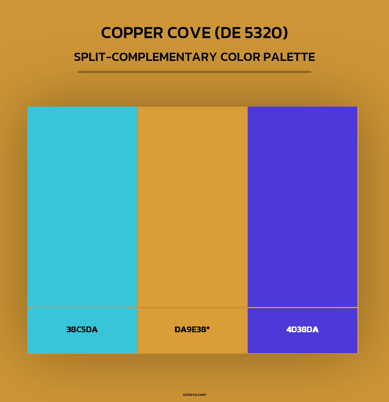 Copper Cove (DE 5320) - Split-Complementary Color Palette