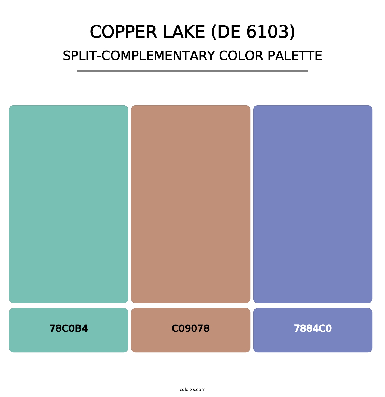 Copper Lake (DE 6103) - Split-Complementary Color Palette