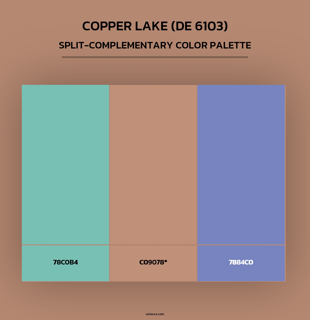 Copper Lake (DE 6103) - Split-Complementary Color Palette