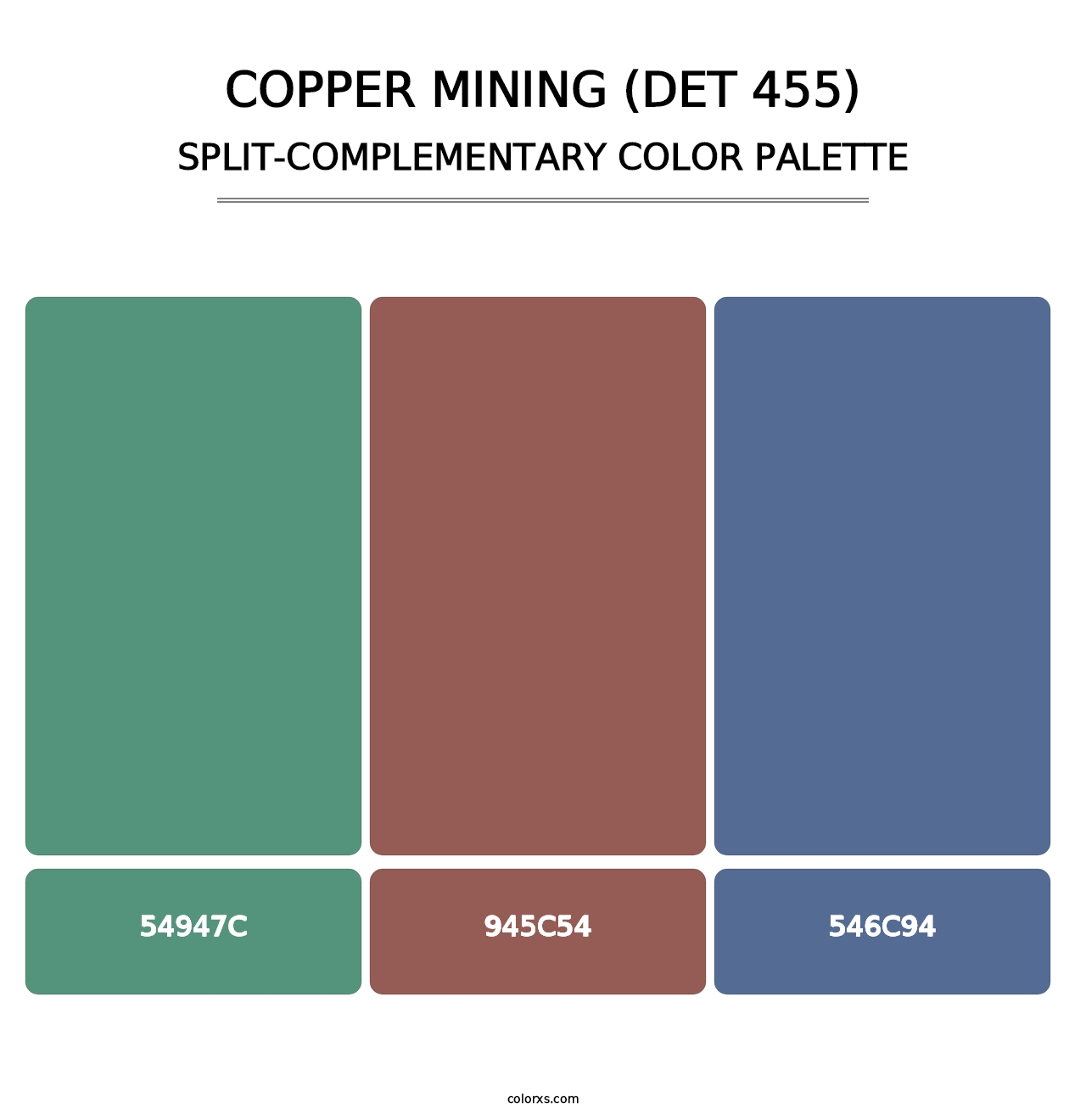 Copper Mining (DET 455) - Split-Complementary Color Palette