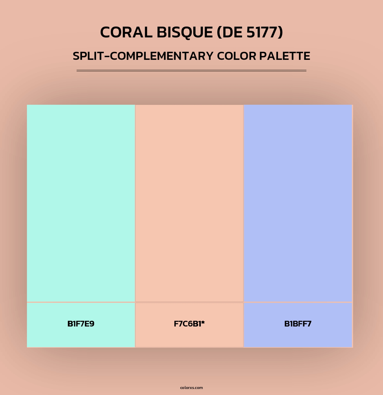 Coral Bisque (DE 5177) - Split-Complementary Color Palette
