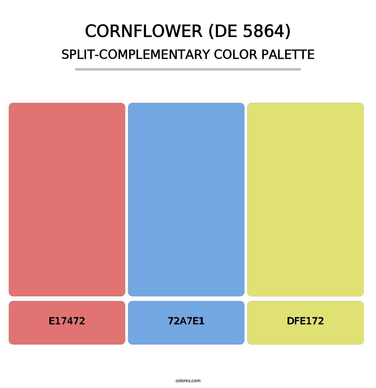 Cornflower (DE 5864) - Split-Complementary Color Palette