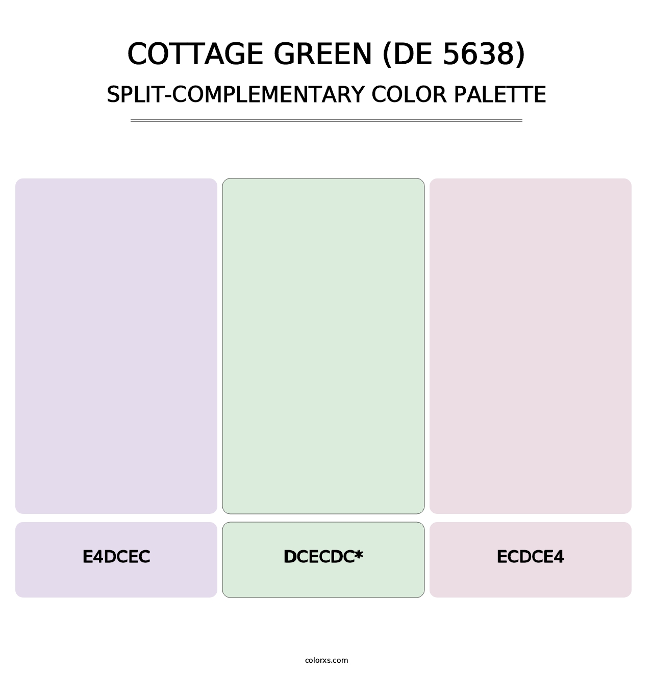 Cottage Green (DE 5638) - Split-Complementary Color Palette
