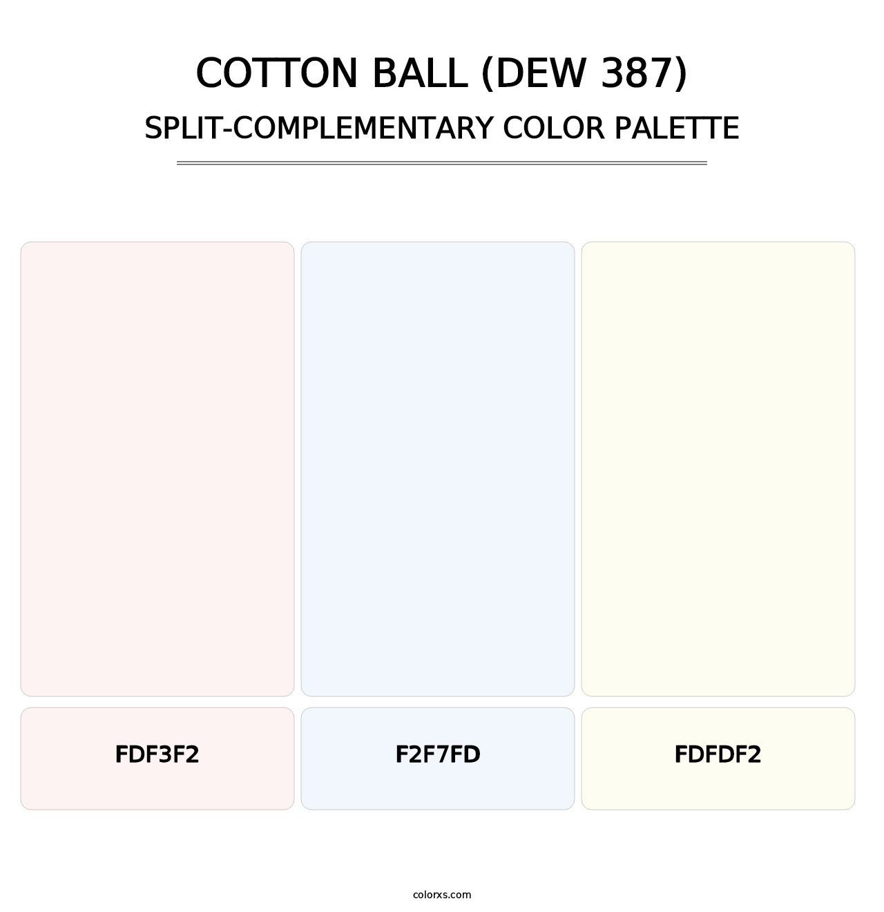 Cotton Ball (DEW 387) - Split-Complementary Color Palette