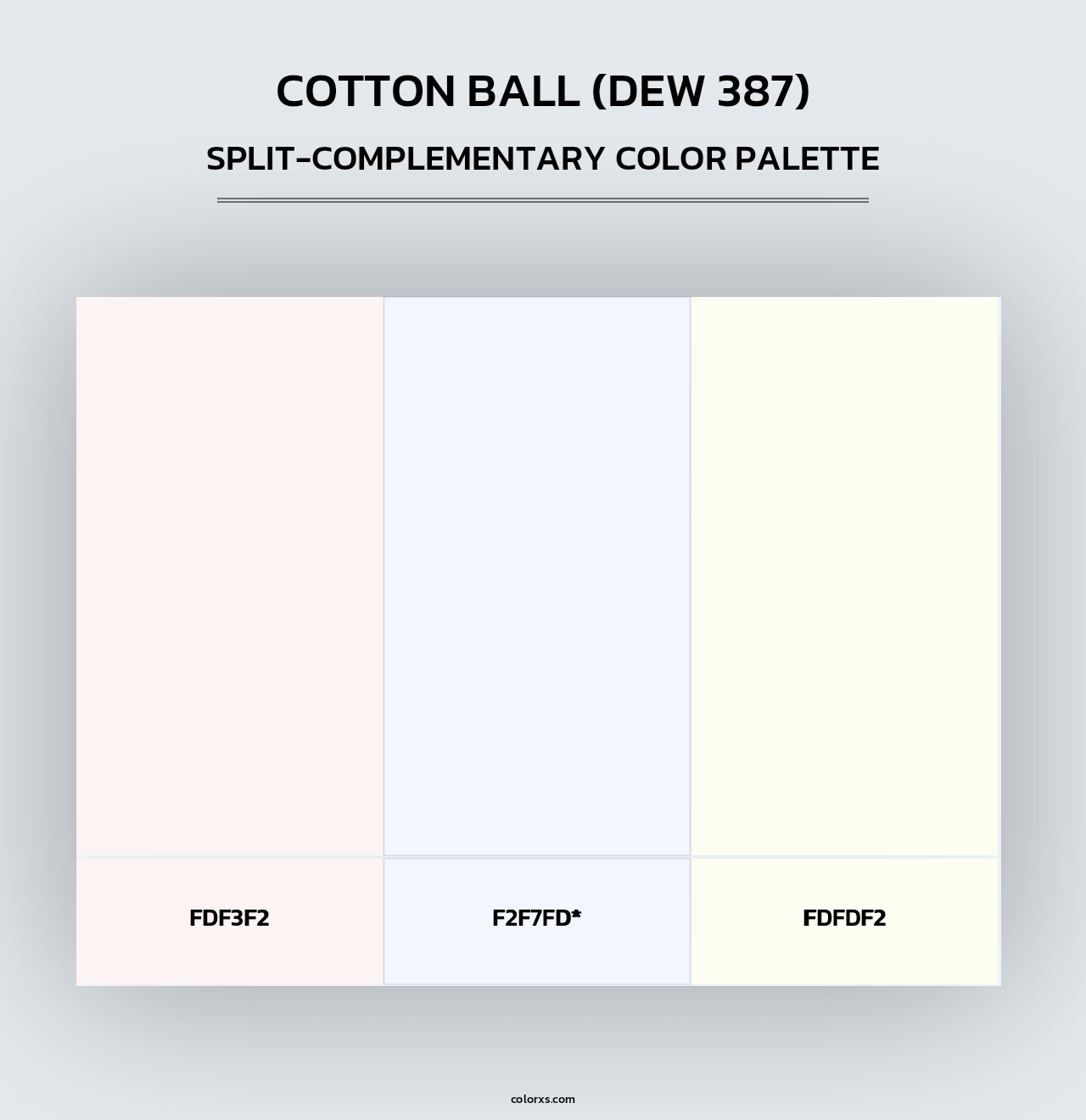 Cotton Ball (DEW 387) - Split-Complementary Color Palette
