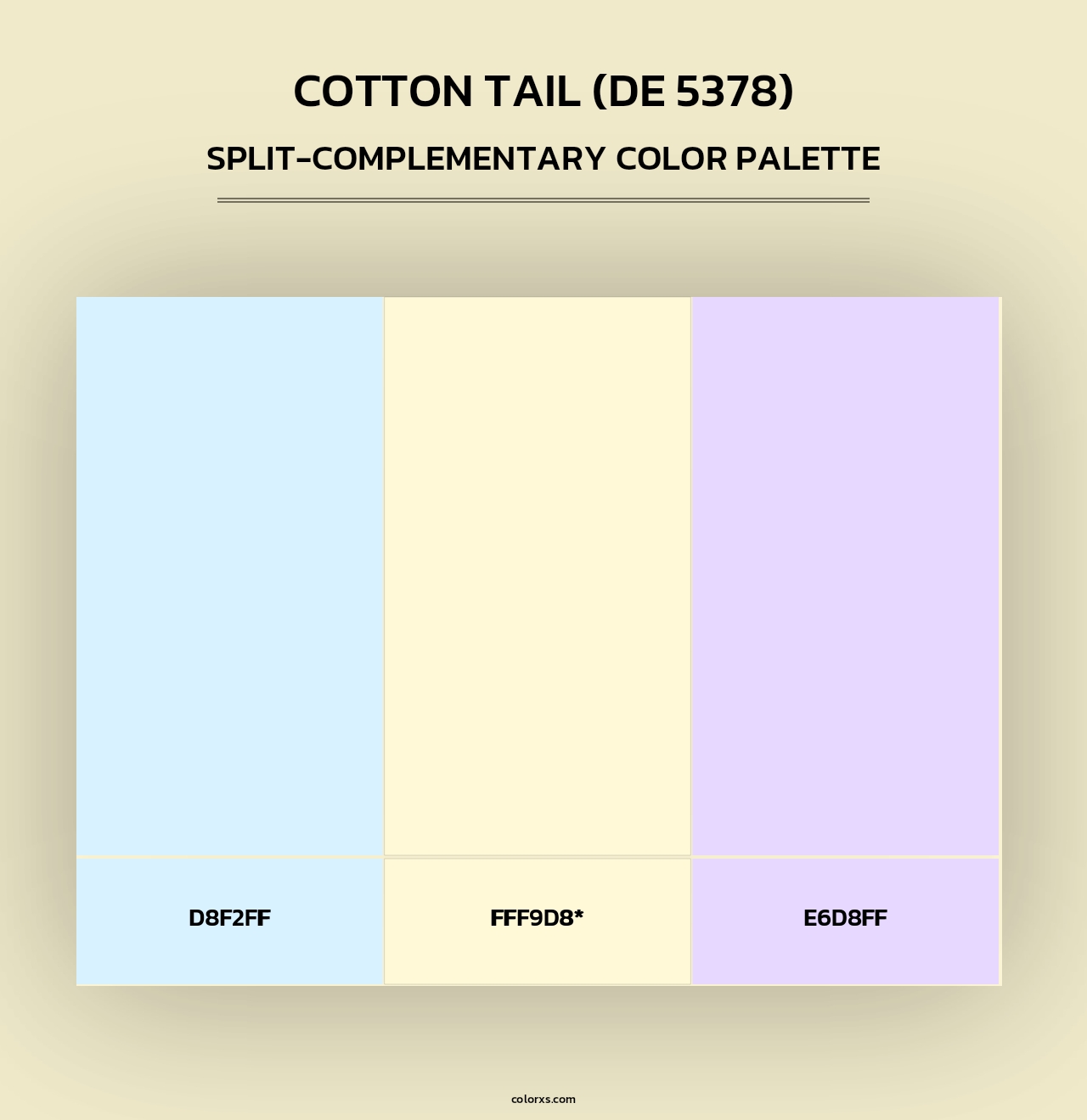 Cotton Tail (DE 5378) - Split-Complementary Color Palette