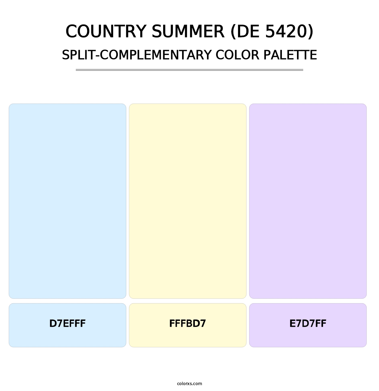 Country Summer (DE 5420) - Split-Complementary Color Palette